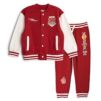 Disney Cars Lightning McQueen Fleece Varsity Jacket and Pants Set