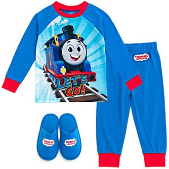 Thomas & Friends Pajama Shirt Pants and Slippers Set