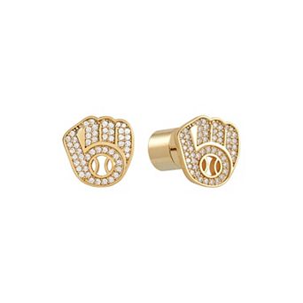by Jill Martin Milwaukee Brewers Glam Day Post Back Earrings