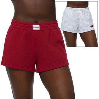Women's ZooZatz Cardinal/Gray Arkansas Razorbacks Two-Pack Knockout Shorts Set