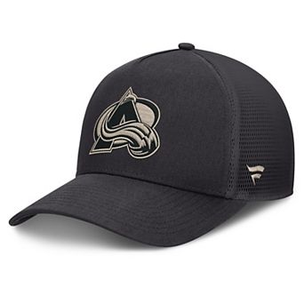Men's Fanatics Charcoal Colorado Avalanche Road Soft Wash A-Frame Meshback Hat