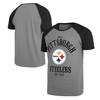 Men's Darius Rucker Collection by Fanatics Black Pittsburgh Steelers Raglan T-Shirt