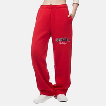Women's ZooZatz Red Georgia Bulldogs Wordmark Fleece Sweatpants