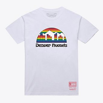 Unisex Mitchell & Ness White Denver Nuggets Hardwood Classics Arch T-Shirt