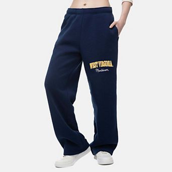 Women's ZooZatz Navy West Virginia Mountaineers Wordmark Fleece Sweatpants