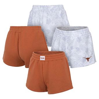 Women's ZooZatz Texas Orange/Gray Texas Longhorns Two-Pack Knockout Shorts Set