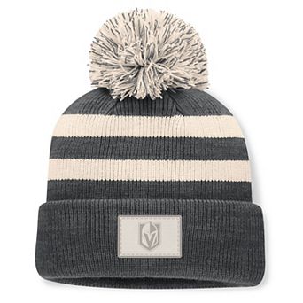 Women's Fanatics Charcoal Vegas Golden Knights Fundamental Cottage Cuffed Knit Hat with Pom