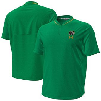Men's Under Armour Green Notre Dame Fighting Irish 2026 Sideline Motivate Woven Quarter-Zip Pullover