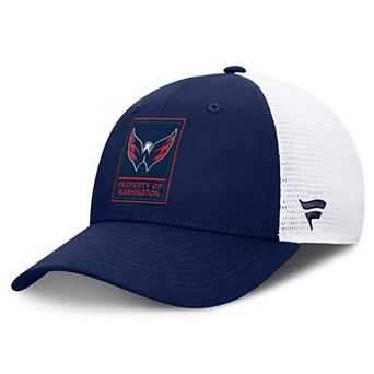 Men's Fanatics Navy/White Washington Capitals Authentic Pro Train Meshback Adjustable Hat