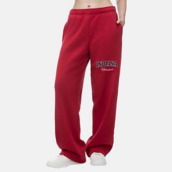 Women's ZooZatz Crimson Indiana Hoosiers Wordmark Fleece Sweatpants