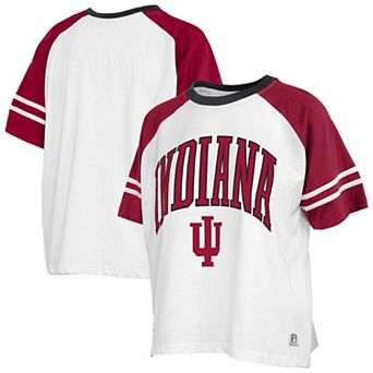 Women's Pressbox White Indiana Hoosiers Sky Colorblock T-Shirt