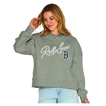 Women's Soft as a Grape Green Boston Red Sox Snuggly Sweatshirt