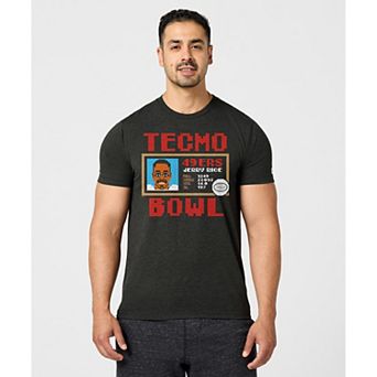 Unisex Homage Jerry Rice Charcoal San Francisco 49ers Tecmo Bowl Retired Player Graphic Tri-Blend T-Shirt