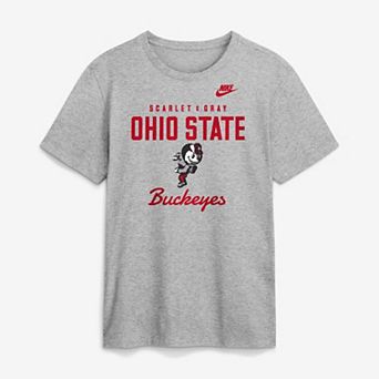 Men's Nike Gray Ohio State Buckeyes Legacy Stacked Established T-Shirt