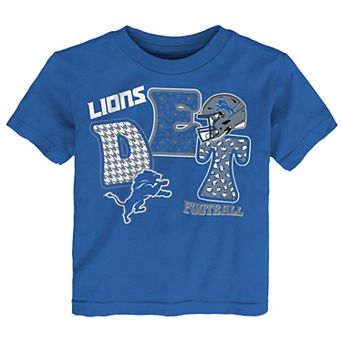 Toddler Outerstuff Blue Detroit Lions Team Quilt Boxy T-Shirt