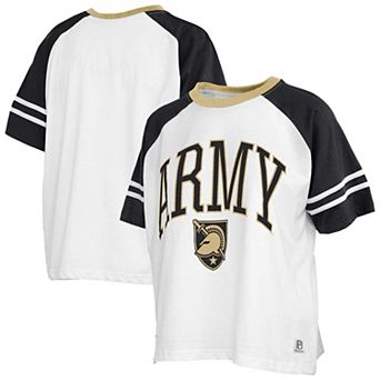 Women's Pressbox White Army Black Knights Sky Colorblock Slub T-Shirt