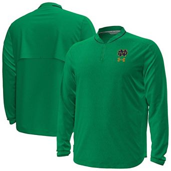 Men's Under Armour Green Notre Dame Fighting Irish 2026 Sideline Motivate Woven Quarter-Zip Long Sleeve Pullover