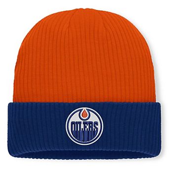 Men's Fanatics Orange Edmonton Oilers Authentic Pro Rink Cuffed Knit Hat