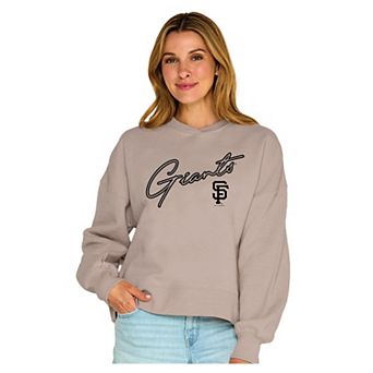 Women's Soft as a Grape Tan San Francisco Giants Snuggly Sweatshirt