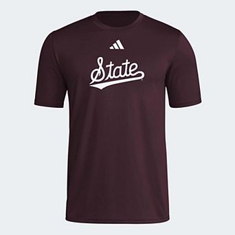 Men's adidas Maroon Mississippi State Bulldogs 2026 Locker Logo Pre-Game T-Shirt