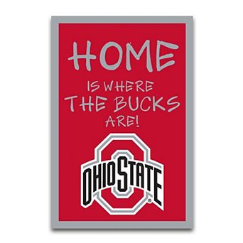 "Ohio State Buckeyes Home Is Where 12"" x 18"" Garden Flag"