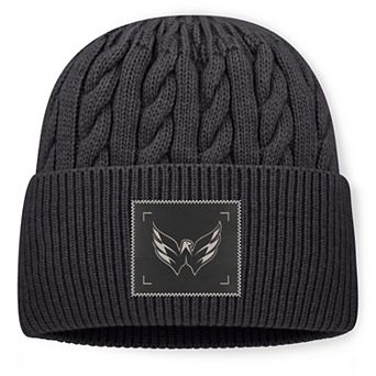 Men's Fanatics Charcoal Washington Capitals Road Phantom Oversized Cuffed Knit Hat