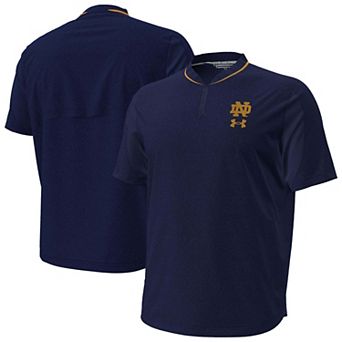 Men's Under Armour Navy Notre Dame Fighting Irish 2026 Sideline Motivate Woven Quarter-Zip Pullover