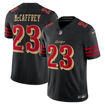 Men's Nike Christian McCaffrey Black San Francisco 49ers 2025 Rivalries Collection Stitched Limited Jersey
