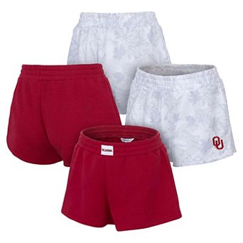 Women's ZooZatz Crimson/Gray Oklahoma Sooners Two-Pack Knockout Shorts Set