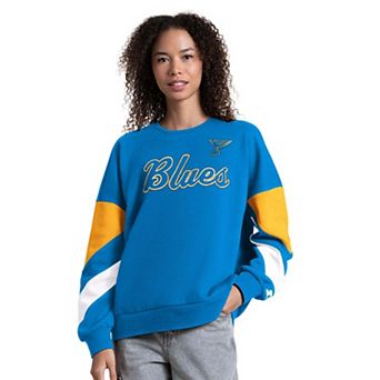 Women's Starter Blue St. Louis Blues Grand Slam Sleeve Color Block Sweatshirt