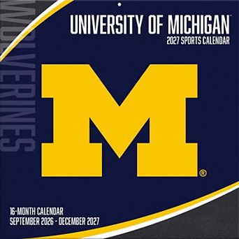 Michigan Wolverines 2027 12 ۝ x 12 ۝ Team Wall Calendar