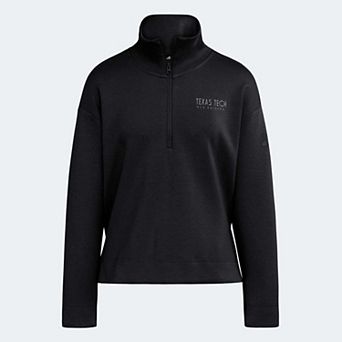 Women's adidas Black Texas Tech Red Raiders Soft Lux Quarter-Zip Top