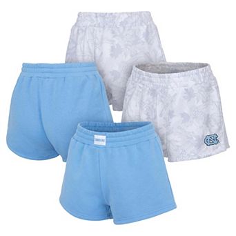 Women's ZooZatz Carolina Blue/Gray North Carolina Tar Heels Two-Pack Knockout Shorts Set
