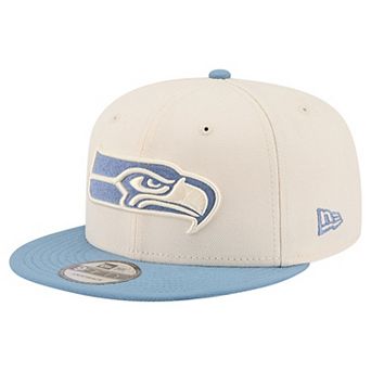 Men's New Era Cream/Blue Seattle Seahawks Color Pack Two-Tone 9FIFTY Snapback Hat