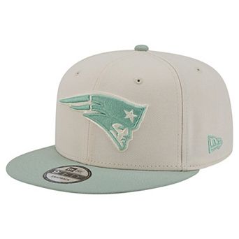 Men's New Era Cream/Light Green New England Patriots Color Pack Two-Tone 9FIFTY Snapback Hat