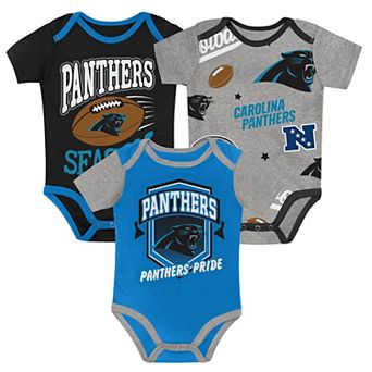 Newborn Outerstuff Carolina Panthers First Round Pick Three-Piece Bodysuit Set