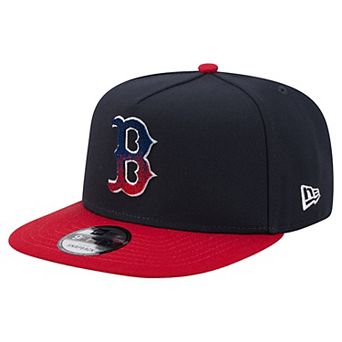 Men's New Era Navy/Red Boston Red Sox Chenille Gradient A-Frame 9FIFTY Snapback Hat