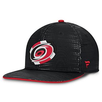 Men's Fanatics Black Carolina Hurricanes Authentic Pro Rink Square Visor Snapback Hat