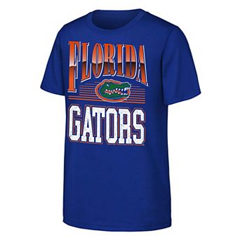 Youth Outerstuff Royal Florida Gators Chrome Header T-Shirt