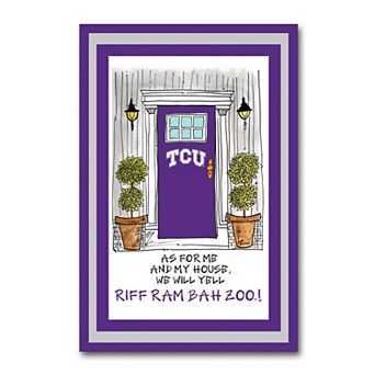 "TCU Horned Frogs As For Me 12"" x 18"" Garden Flag"