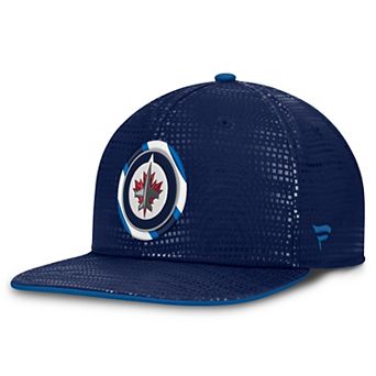 Men's Fanatics Navy Winnipeg Jets Authentic Pro Rink Square Visor Snapback Hat