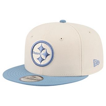 Men's New Era Cream/Blue Pittsburgh Steelers Color Pack Two-Tone 9FIFTY Snapback Hat