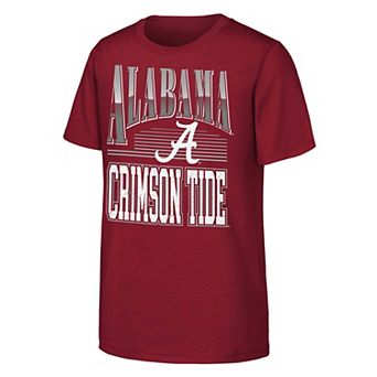 Youth Outerstuff Crimson Alabama Crimson Tide Chrome Header T-Shirt