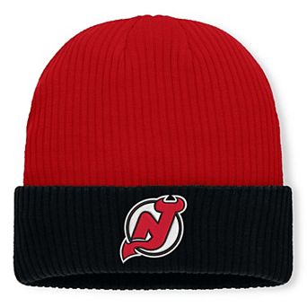 Men's Fanatics Red New Jersey Devils Authentic Pro Rink Cuffed Knit Hat