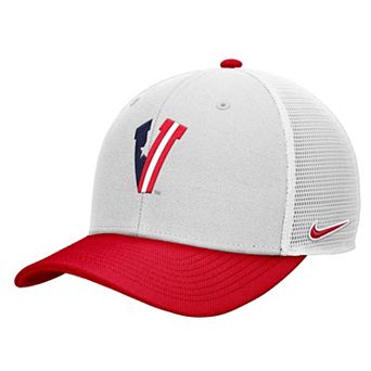 Unisex Nike White/Red Virginia Cavaliers Red White And Hoos Rise A-Frame Adjustable Trucker Hat