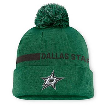 Women's Fanatics Kelly Green Dallas Stars Authentic Pro Rink Cuffed Knit Hat with Pom