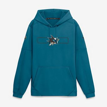 Men's Fanatics Teal San Jose Sharks Authentic Pro Rink Fleece Pullover Hoodie