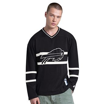 Men's Starter Black/White Buffalo Bills Lineup Long Sleeve T-Shirt