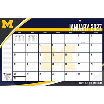 "Michigan Wolverines 17"" x 11"" Desk Pad Calendar"