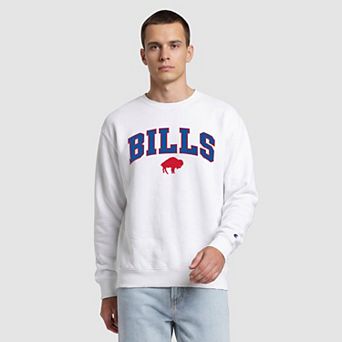 Men's Champion White Buffalo Bills Contrast Lined Sweatshirt